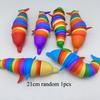 3D slimák Fidget hračka Barevný slimák hlemýžď Hračka Kloubová Flexibilní Všechny věkové kategorie Úleva Proti úzkosti Senzorické hračky pro děti