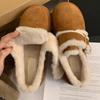 Fashion Fur Flats Women Snow Boots Suede Fashion Warm Shoes Cozy Winter Short Plush Cotton Boots 2025 Casual Soft Cozy Botas Para Mujer