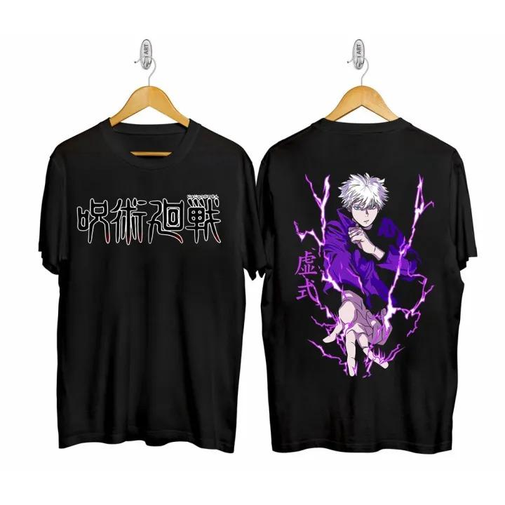 2026 Lato Jujutsu Kaisen Anime Satoru Gojo Nadruk Luźna Koszulka z Krótkim Rękawem Czysta Bawełna Dziecięca Unisex Casual Luźna Y2k