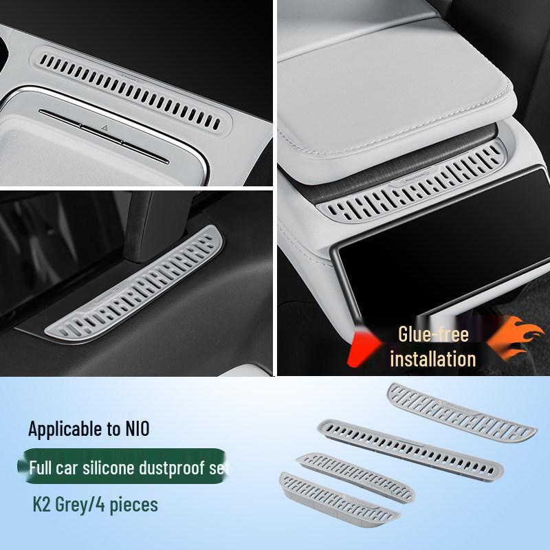 NIO ES6/EC6 Rear AC Vent Cover: Silicone Interior Accessory for 25 Models