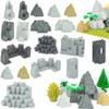MOC Building Blocks Construction Rock Panel 6082 6083 23996 47847 Rockery Garden Mountains Hill Stone Creative City Bricks Toys