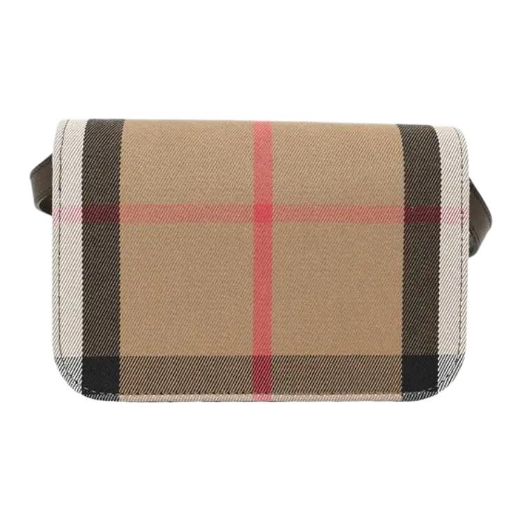 

Burberry Vintage Check Canvas Belt Bag Beige Leather Trim Waist Pouch 81134081 Basic Set (Bag+Dust Bag)