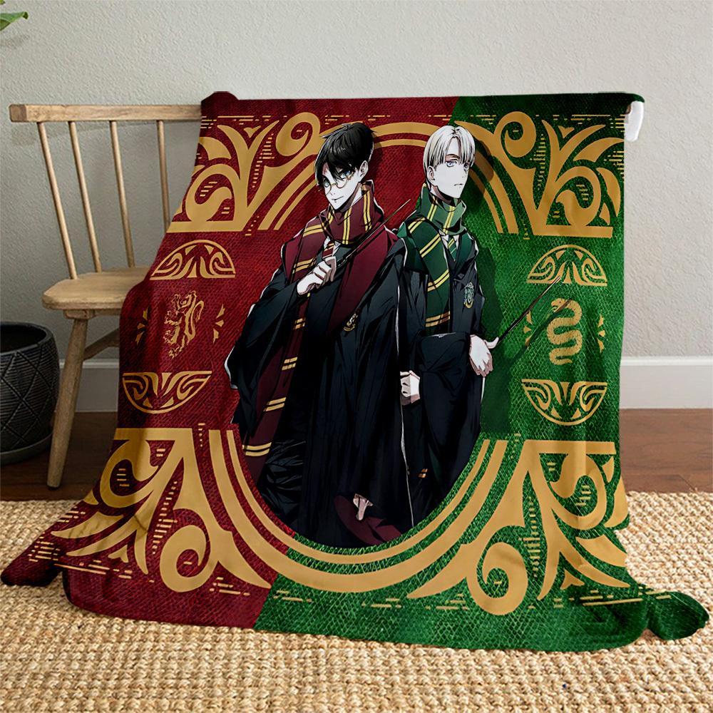1pc Slytherin Ravenclaw Hogwarts Outdoor Flannel Throw Blanket All Season Soft Warmth,Home Decor 1031245