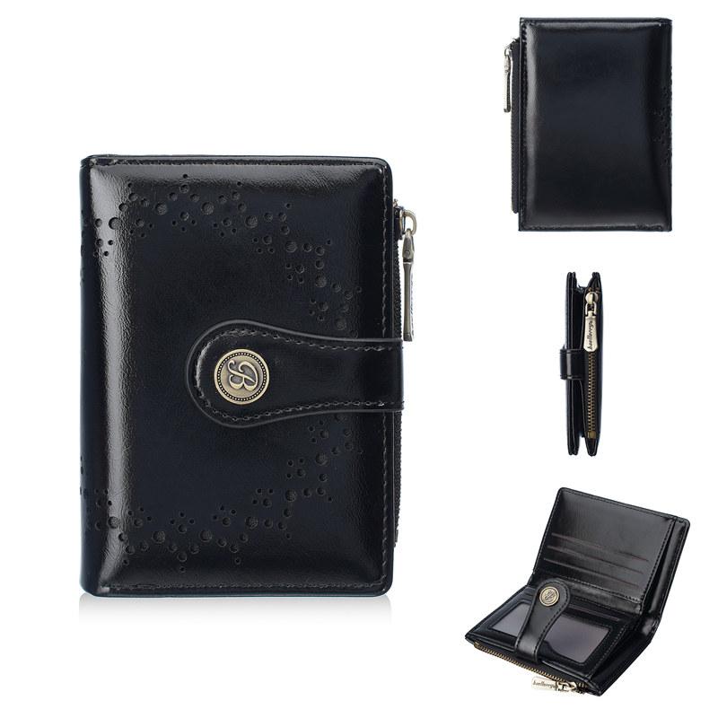 Baellerry Women Fashion Short Wallets Artificial Leather Hasp Bifold Wallet Card Holder Purse GZW 12*9.5*2cm