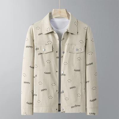 New Lapel Jack Korean Style Fashion Handsome Short Slim Jack Jack Plus Cotton Thickened Corduroy Jacket