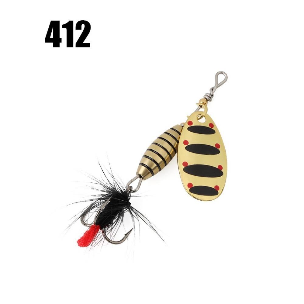 5.3g Weight Spinner Lure Feather Treble Hook Bait Design Hard Lure Brass Material Metal Construction Fishing Tackle Pesca
