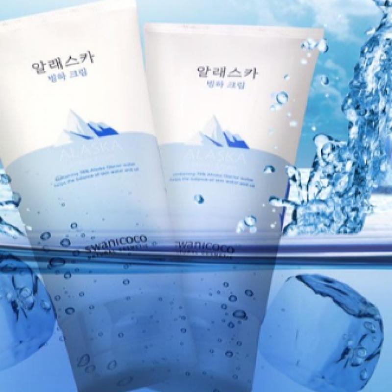 Swanicoco Alaska Glacier Cream 150ml  Moisturizing Soothing Cream   + 1 Free Cica Peptide Mask Pack 