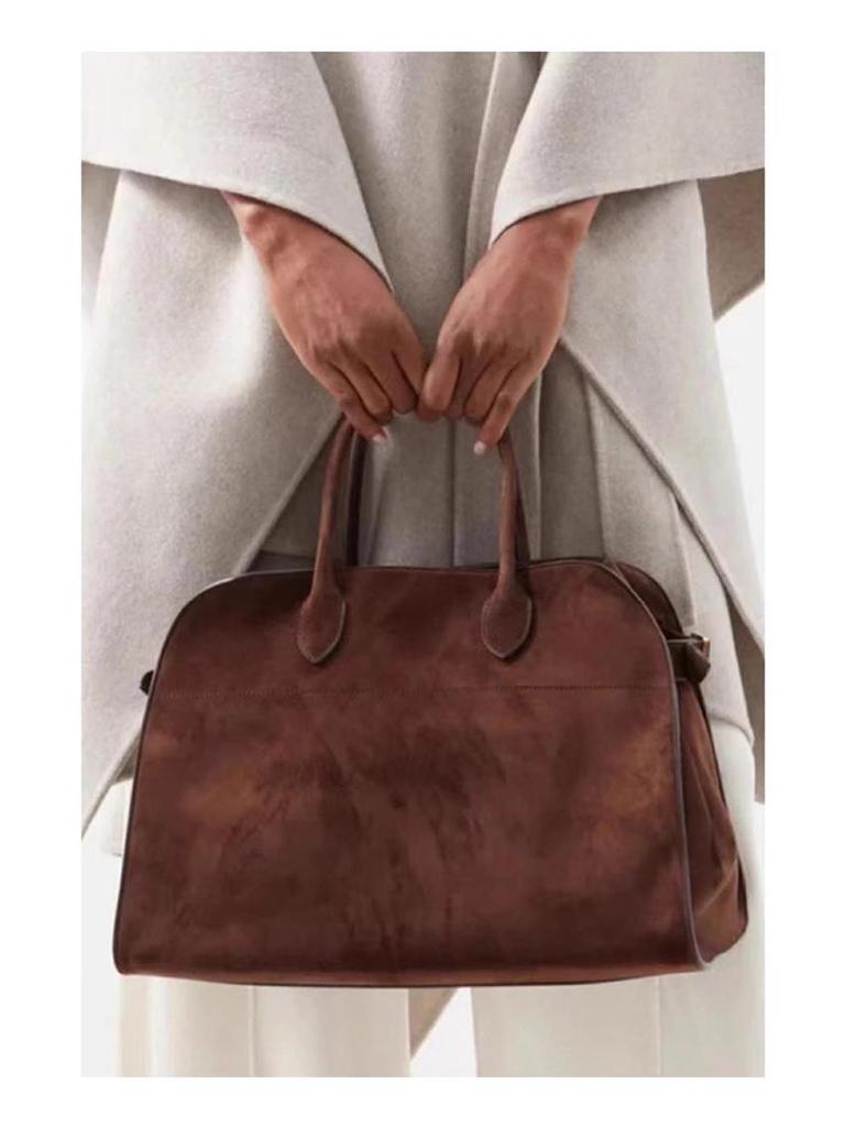 TheRow Margaux15 Large Genuine Leather Tote – Handheld Computer Bag in Style of Bai Baihe and Dong Jie