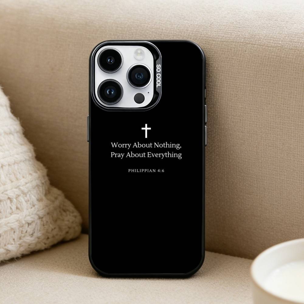 

Bible Philippians Jesus Phone Case For iPhone 16,15,14,13,12,17,Pro,MAX Black Matte Shockproof Cover iPhone16promax