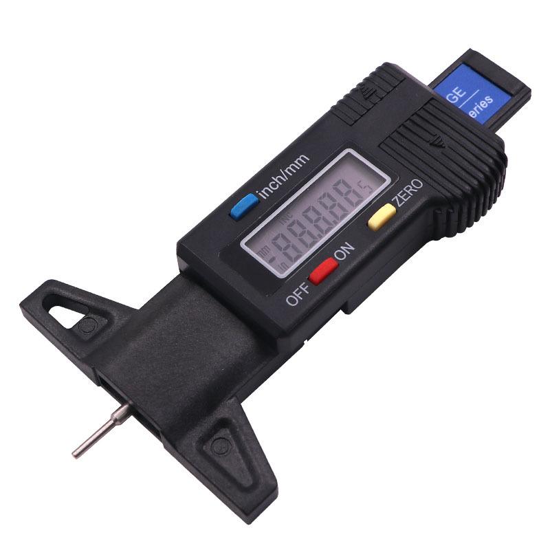 Digital Tire Tread Depth Gauge 0-25mm with Metal Needle & Vernier Caliper