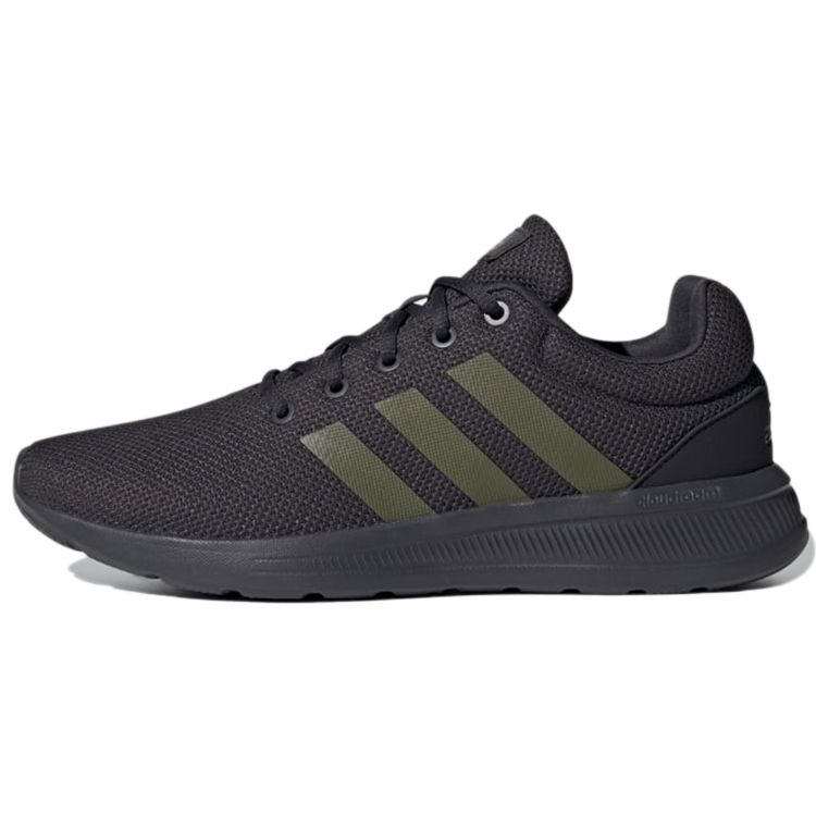 Adidas Neo Lite Racer 2.0 Fabric Classic Logo Sports Low-Top Lifestyle Shoes Men Sneakers Black Green GY7638