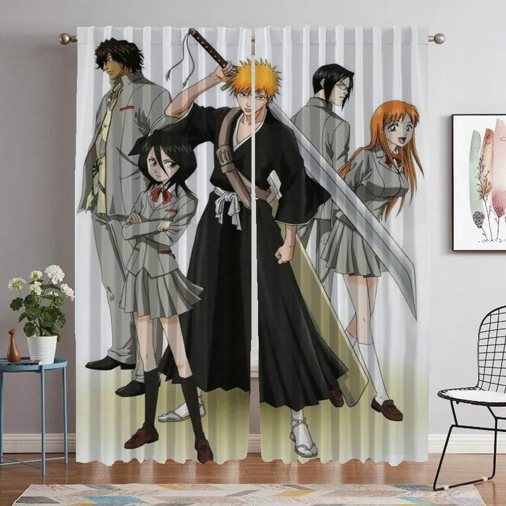 

Home Interior Curtains for Camera BLEACH Window Curtain for Room 2 Panel Halloween Decoration Partition Shades Living Kitchen W50xH70cmx2pcs-CL