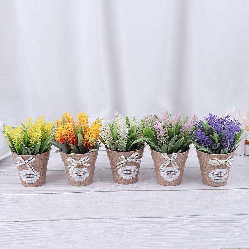 Artificial Plant Decorative Flowers Fake Flowers Mini Potted Bonsai Green Plant