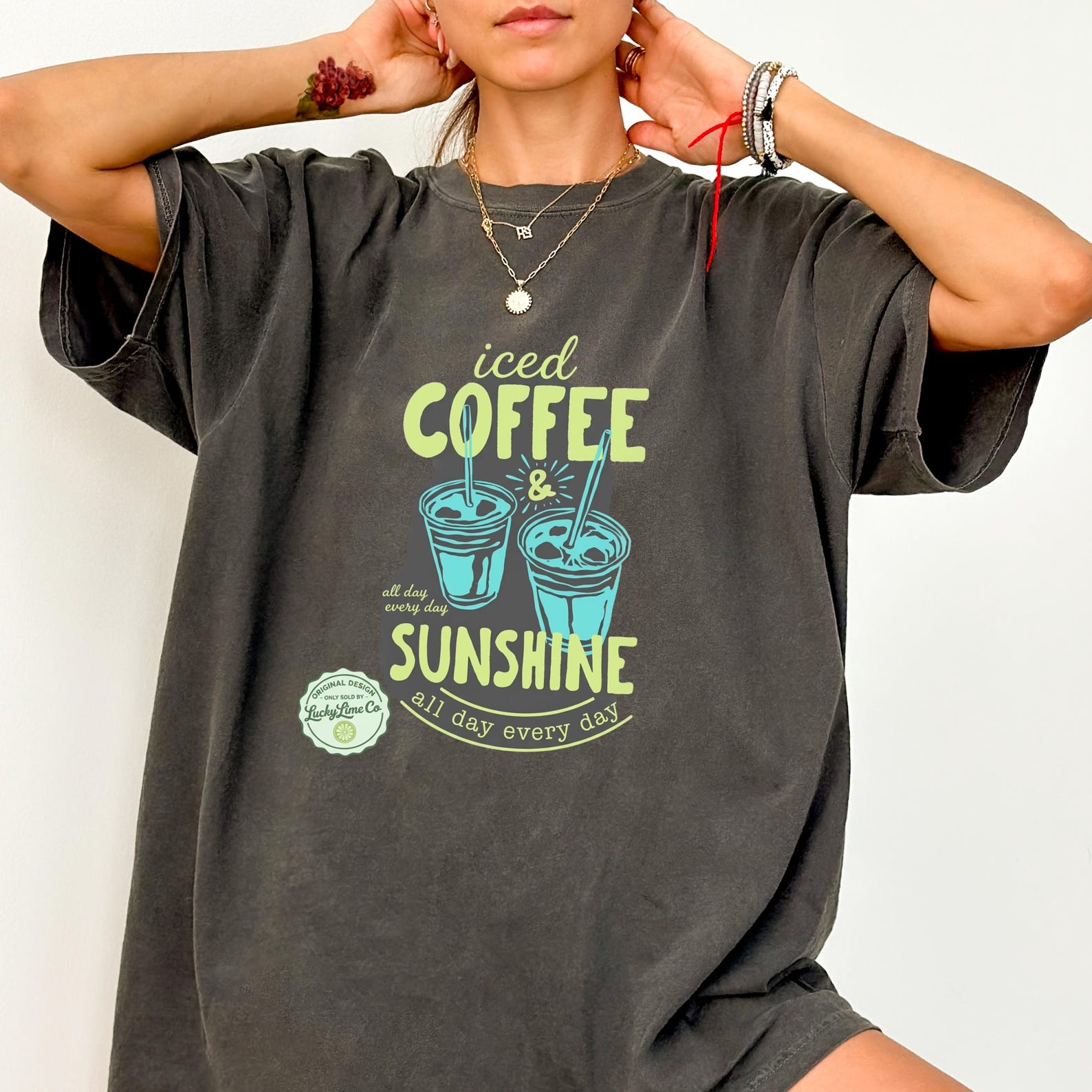 Iced Coffee and Sunshine Shirt, Iced Coffee TShirt, Coffee Lover Gift, Summer Graphic Tee, Coffee Shirt, Comfort Colors®, Summer Vibes Shirt XL