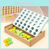 Дерев'яна 3D гра "Чотири в ряд" для двох гравців, Дитяча розвиваюча головоломка