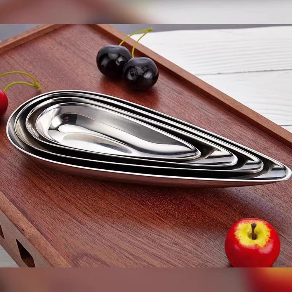 Irregular Serving Plate Raised Surround Dipping Tray Stackable Appetizer Dish  BBQ Dipping Sauce XS