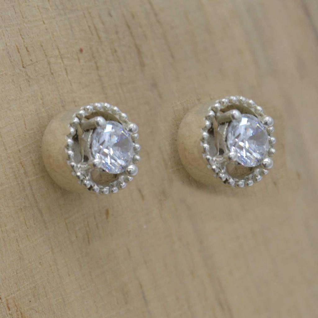 CZ 925 Sterling Silver Drop Earrings, Gemstone Handmade Dangle Earrings