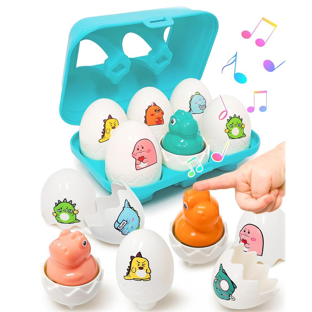 Montessori Matching Sorting Toys With Eggs Storage Box Smart Eggs Games Sorters Toy Educational Learning Game For Children Gifts