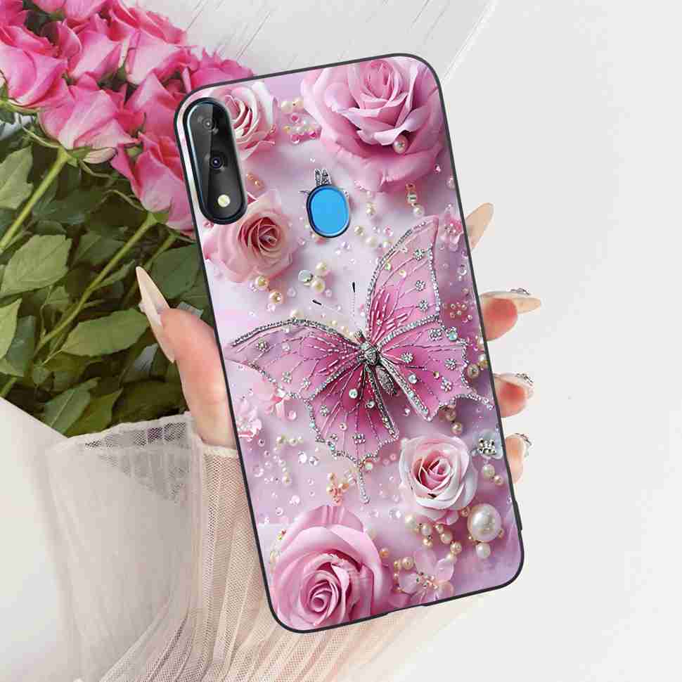 For ZTE Blade V10 2019 6.3" Case Lovely Cartoon Cat Silicone TPU Black Cover For ZTE Blade V10 V 10 2019 Phone Cases Bumper
