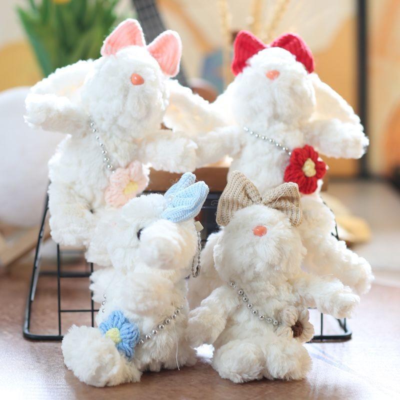 Cute Rabbit Plush Doll Stuffed Animal Keychain Bag Charm Gift For Girls Kids