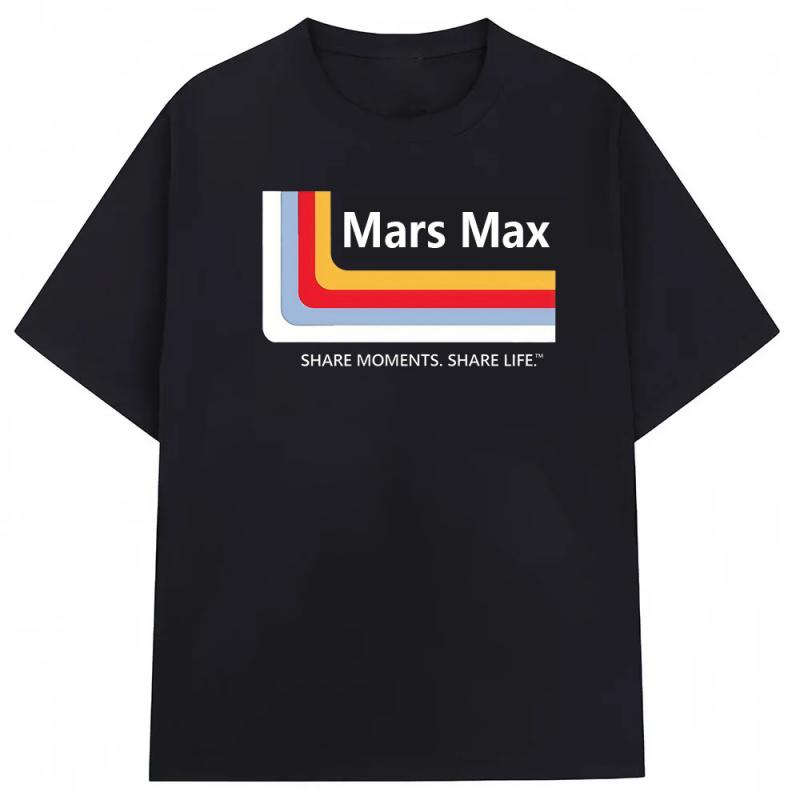 MarsMax Brand Fashion Color Print 100% Cotton Versatile Men s T-shirt Daily Sports Sweat-absorbing Breathable Short Sleeve S разноцветный