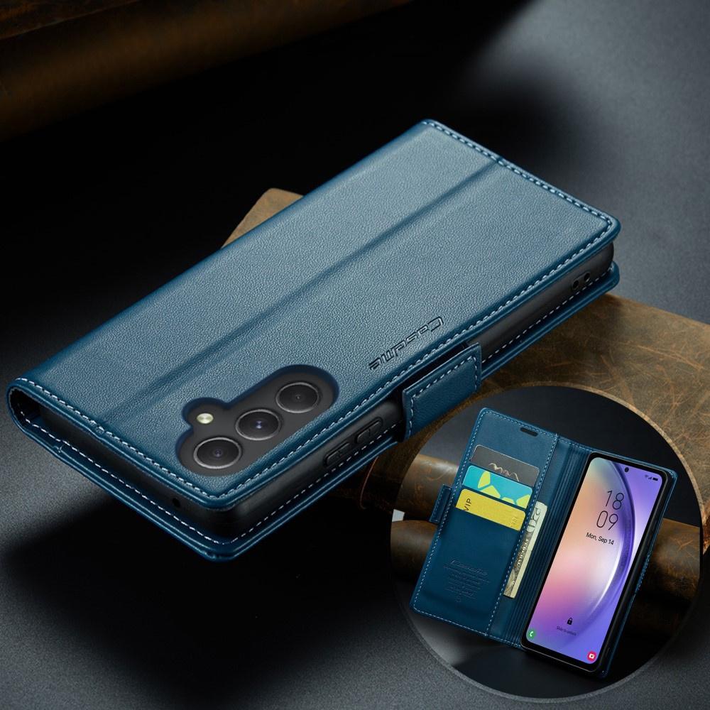 CASEME Flip Case for Samsung Galaxy A54 5G, Litchi Wallet, Blue