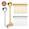10pcs Stainless Steel Coffee Spoons, Dessert Spoons, Teaspoons, Seasoning Spoons,Suitable for Home, Cafe,Party, Kitchen Supplies