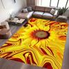 Sunflower Print Living Room Carpet Abstract Art Home Decor Floormat Water-absorbent Anti-slip Rug for Bedroom Kitchen Study