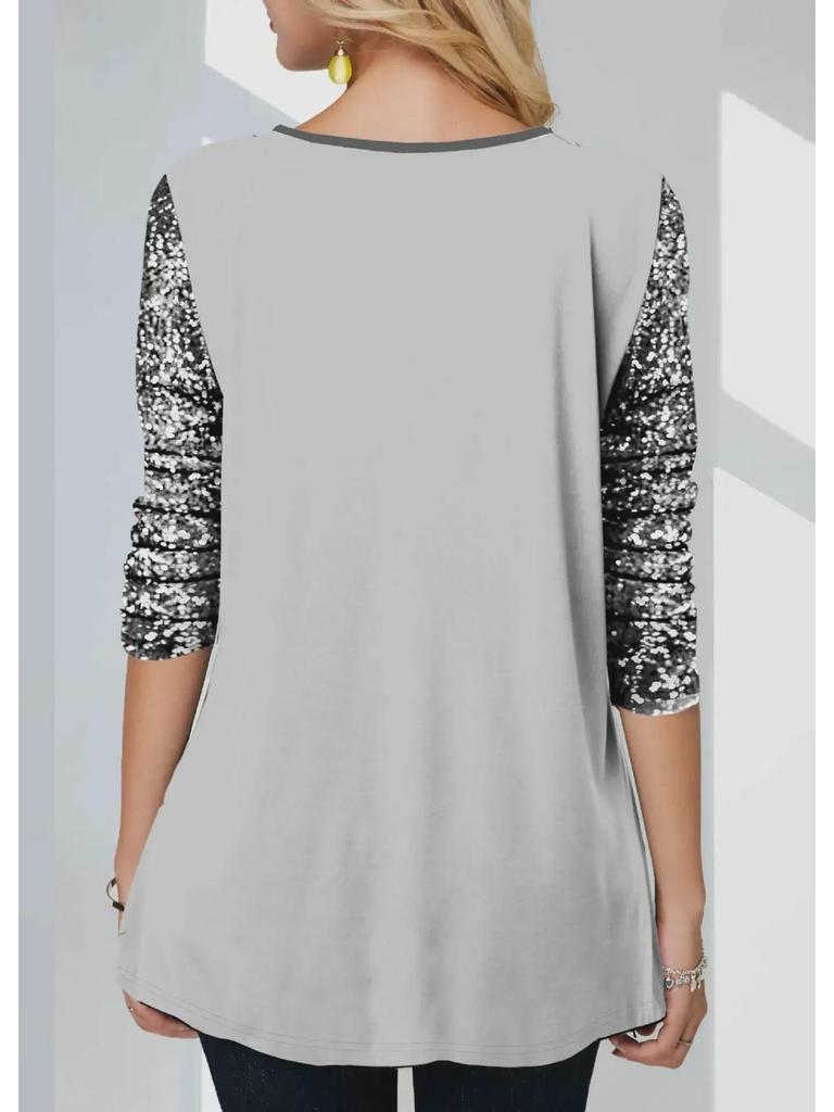 Wiosenno-jesienne damskie luźne topy z nadrukiem – moda europejska i amerykańska