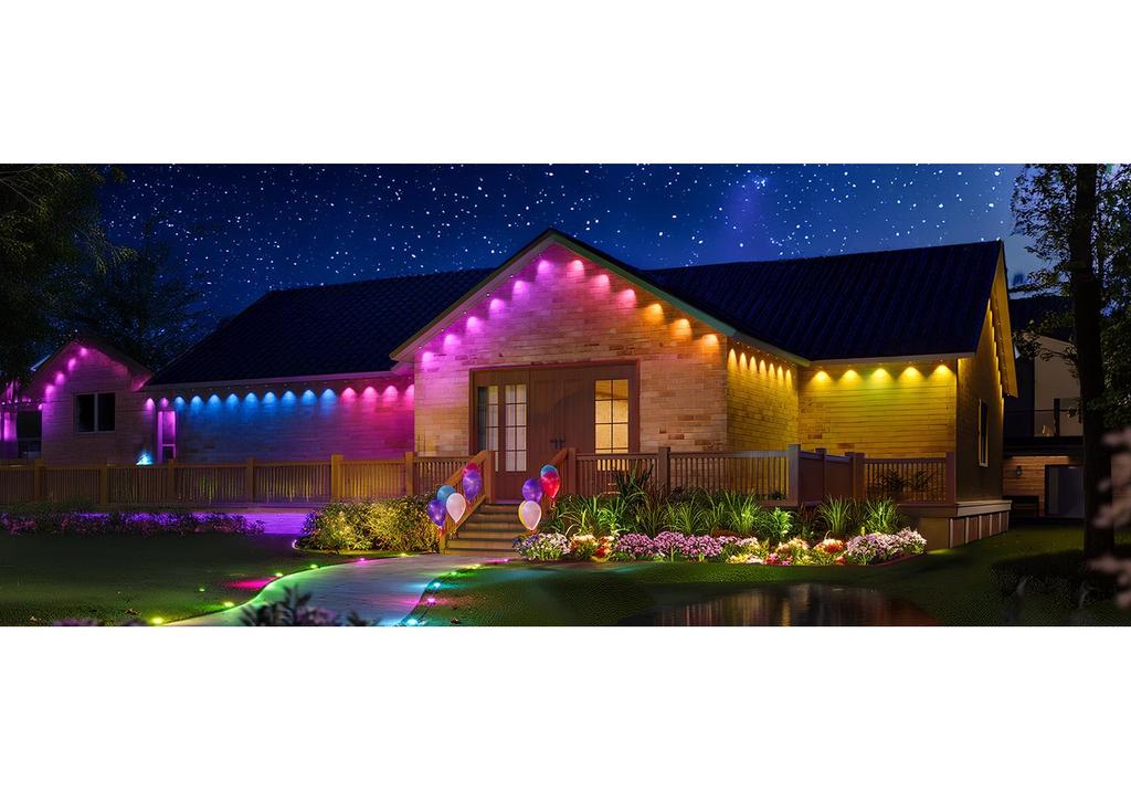 LED Smart Pixel Christmas Tree Lights: Colorful, Waterproof String for Indoor/Outdoor Holiday Decoration