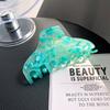 Hair Clip Fresh Acetate Hair Claw Solid Color Tortoiseshell Hair Claw Printing Shark Clip  Girls