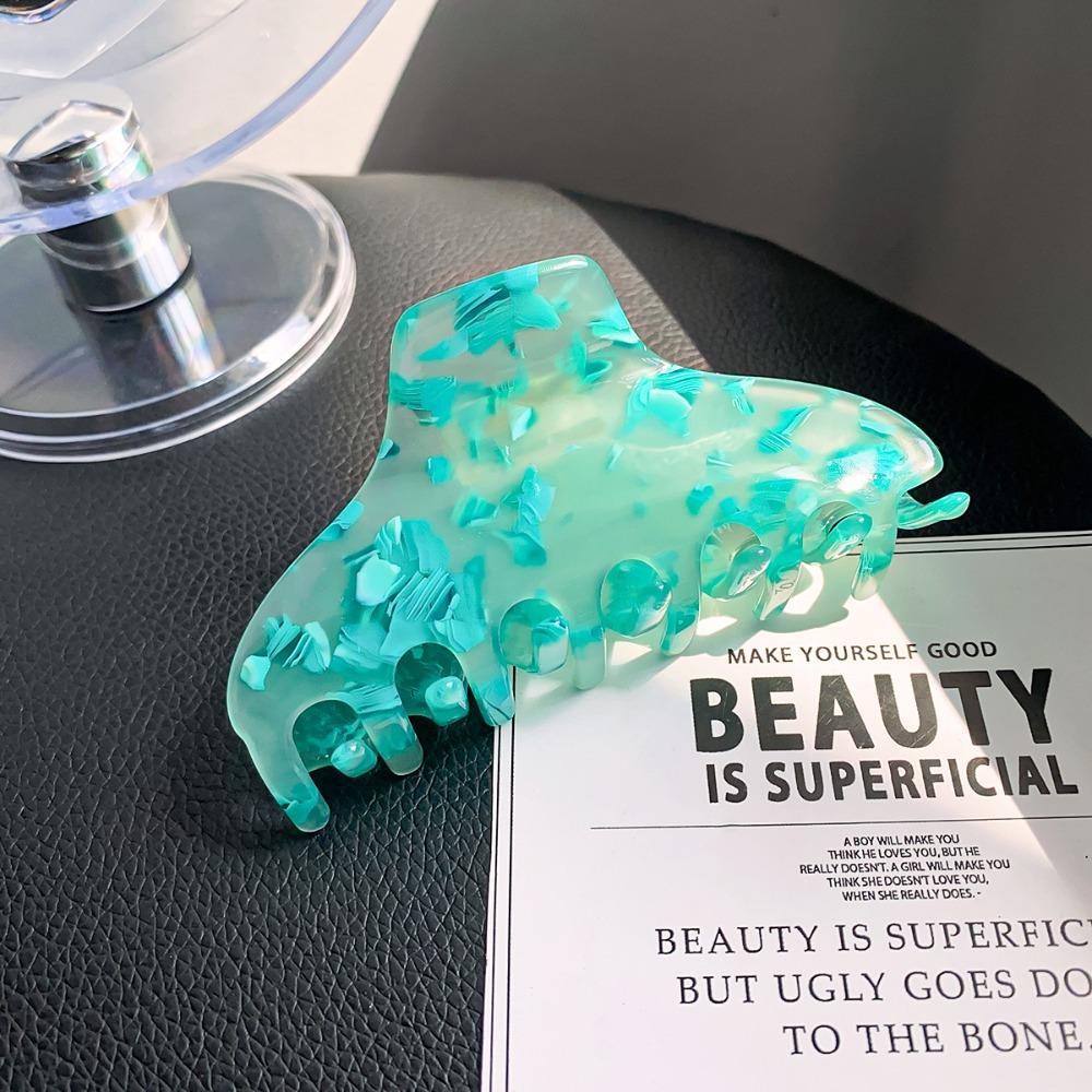 Hair Clip Fresh Acetate Hair Claw Solid Color Tortoiseshell Hair Claw Printing Shark Clip  Girls