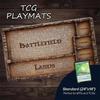Retro Stone Brick Pattern MTG Playmat 24"X14" Magic Card Mat with Stitched Edge Non-Slip Tabletop Playmat Board Game Mat for TCG