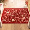 New Year'S Red Festive Baifu Character Diatom Mud Floor Mat Entrance Door Porch Foot Pad Dirt-Resistant And Easy To Take Care Of Carpet