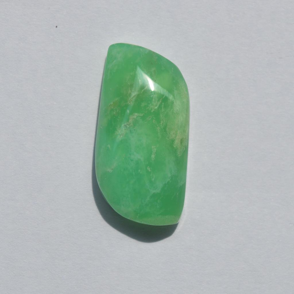 Natural Chrysoprase Gemstone Cabochon 22 Carats Size 26x13 MM Fancy Shape, Jewelry Making Craft Supply