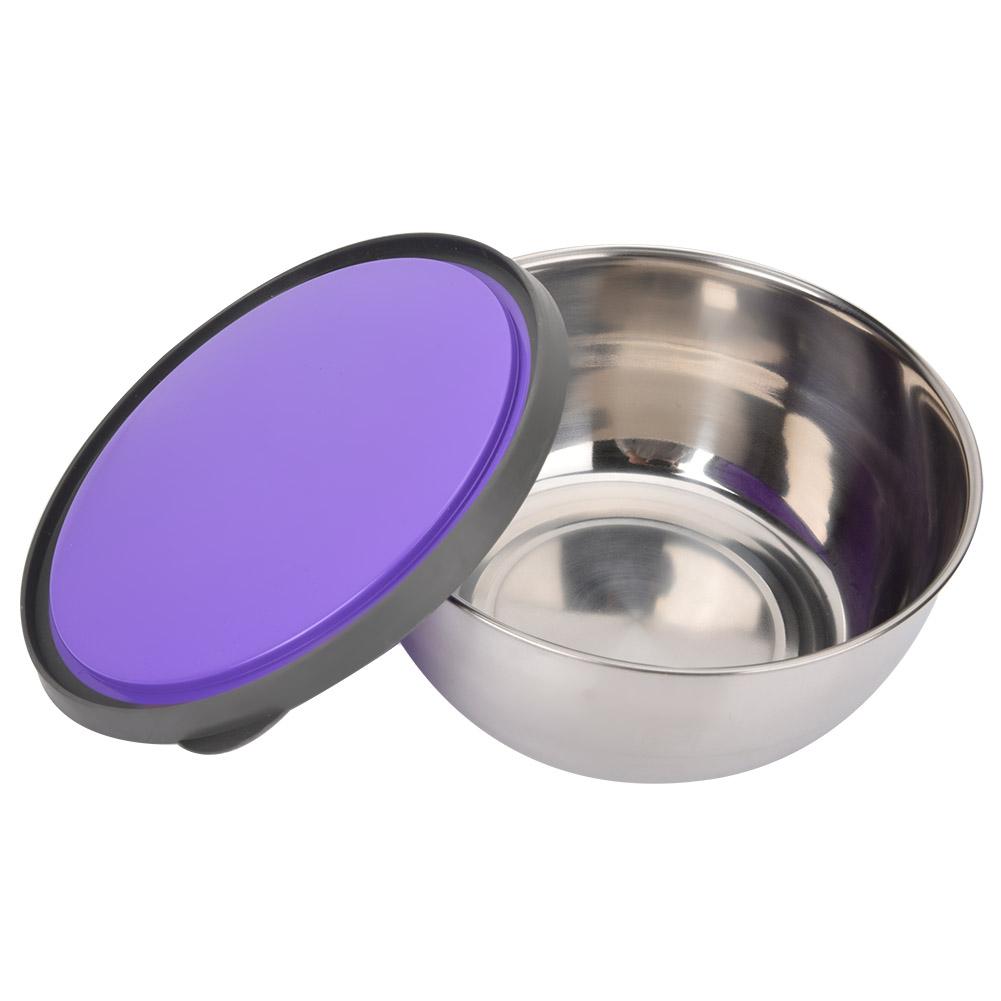 3Pcs Stainless Steel Seal Bowl with Lid Food Storage Box Container Kitchen Tool