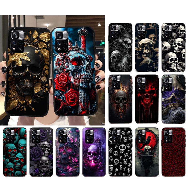 Telefoonhoesje Voor Xiaomi Redmi note 14 Pro 14 13 12 11 10 Pro 14S 12S 11S Redmi 14C 13C 10 Schedel