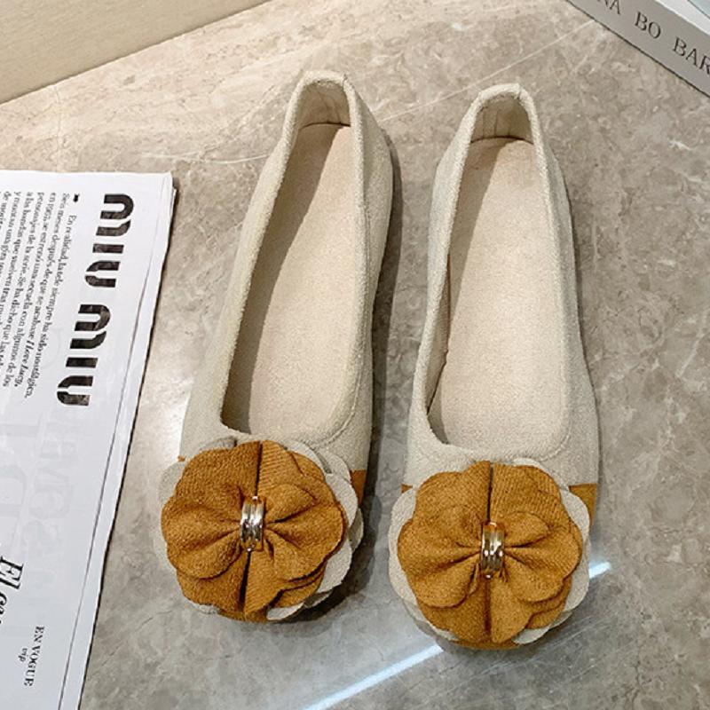 sapatos femininas zapatos de mujer women cute round toe floral spring slip on flat loafers lady plus size cool work shoes ga180