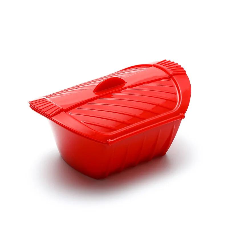 Kitchen Silicone Steaming Grid Food Grade Microwave Steaming Bowl with Lid Steaming Box for Steaming Egg Steaming Fish