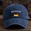 UnisexS Black Baseball Cap Featuring The GerUnisex Flag And The Word DEUTSCHELAND  Adjustable Snapback Made from Breathable Fabri