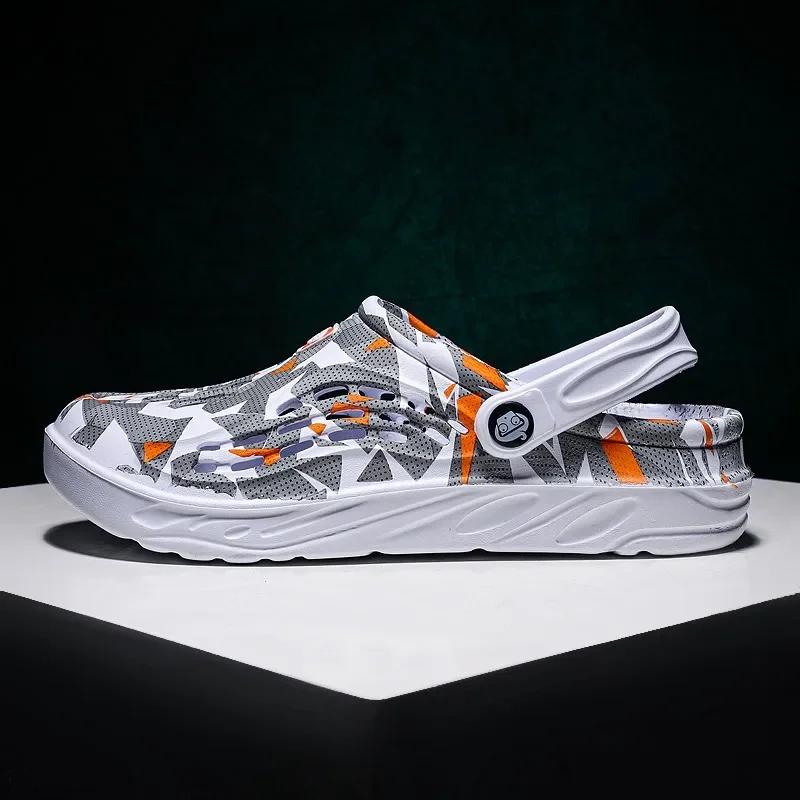 Light Mens Slippers Summer Chef Shoes for Men Outdoor Wading Platform Sandals Soft Beach Antiskid Sports Mens Slippers