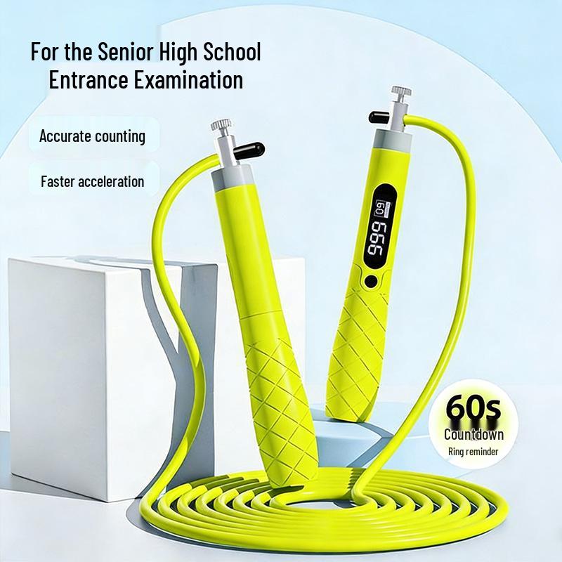 Rechargeable Smart Counting Jump Rope with Steel Wire for Kids and Adults, Ideal for Sports Competitions and Training.
