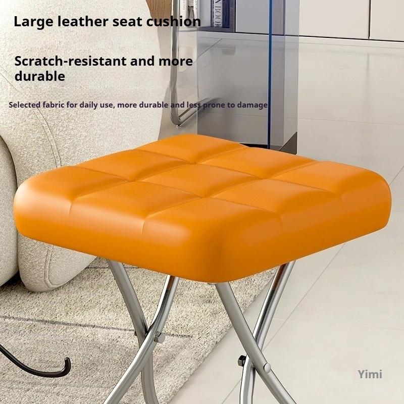 Home door shoe changing, low stool, dining chair, internet famous, light luxury, minimalist style, soft bag folding chair