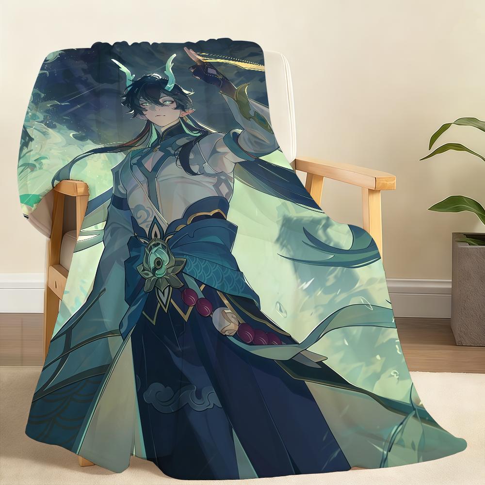 Hot Game Honkai Star Rail D Dan H Heng Blanket For Soft Throw Blanket for Picnic Bed Sofa Home Bedroom Cozy Warm Comfortable