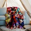 1pc Dragon Ball3 Theme Blanket - Digital Print, Polyester, Cozy for All Seasons, Perfect for Outdoor, Camping, and Travel