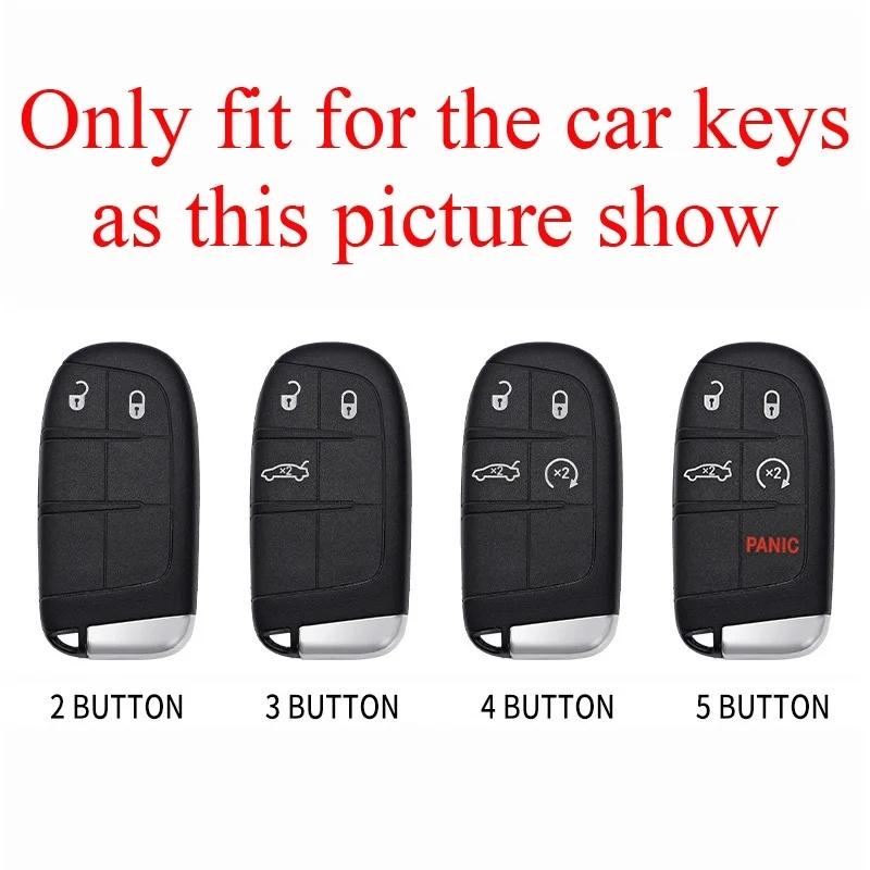 Metal + Leather Car Key Cover Case Fob For Jeep Renegade Compass Grand Cherokee For Chrysler 300C Wrangler Dodge Car Accessaries