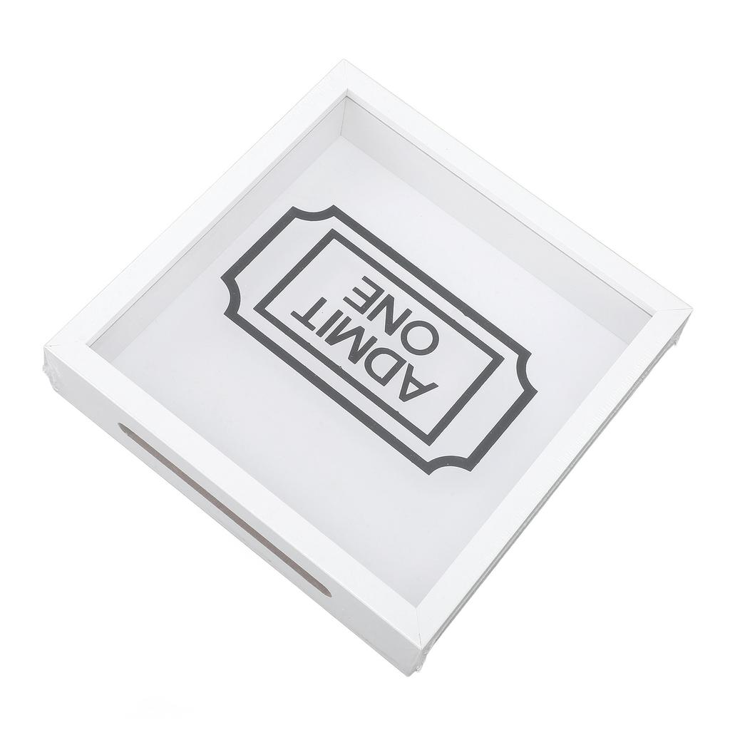 Boîte à souvenirs avec fente Cadre photo Boîte de rangement pour souvenirs pour carte postale Billet de concert Billet de cinéma Blanc