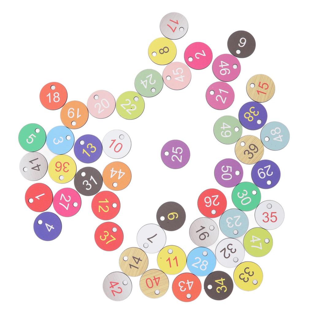 50Pcs Round Plastic Number Tags Plastic Number Labels for Beekeeping Livestock Farming 1 50