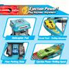 5-Level 3D Parking Garage Track Playset with 2 Cars, 360° Rotating, Drift Tracks, Helipad & Launcher | DIY Assembly Educational Toy
