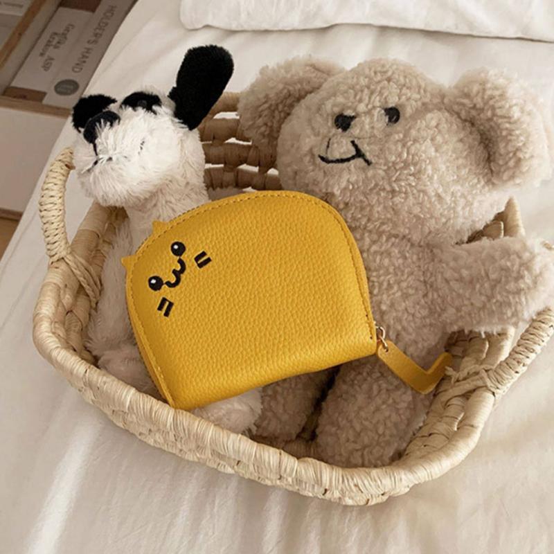 Cartoon Cat Card Holder Wallet For Women Girls Pu Leather Bank Credit Card Coin Purse Portable Mini Zipper Coin Purse Gifts